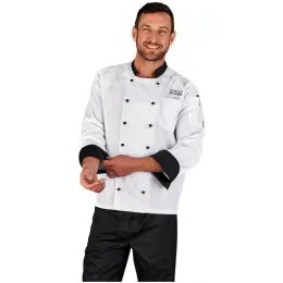 Unisex Long Sleeve Toulon Chef Jacket Model Image